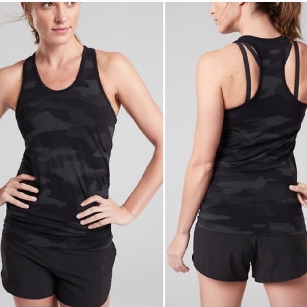Athleta Speedlight Camo Tank Top Sz Xs